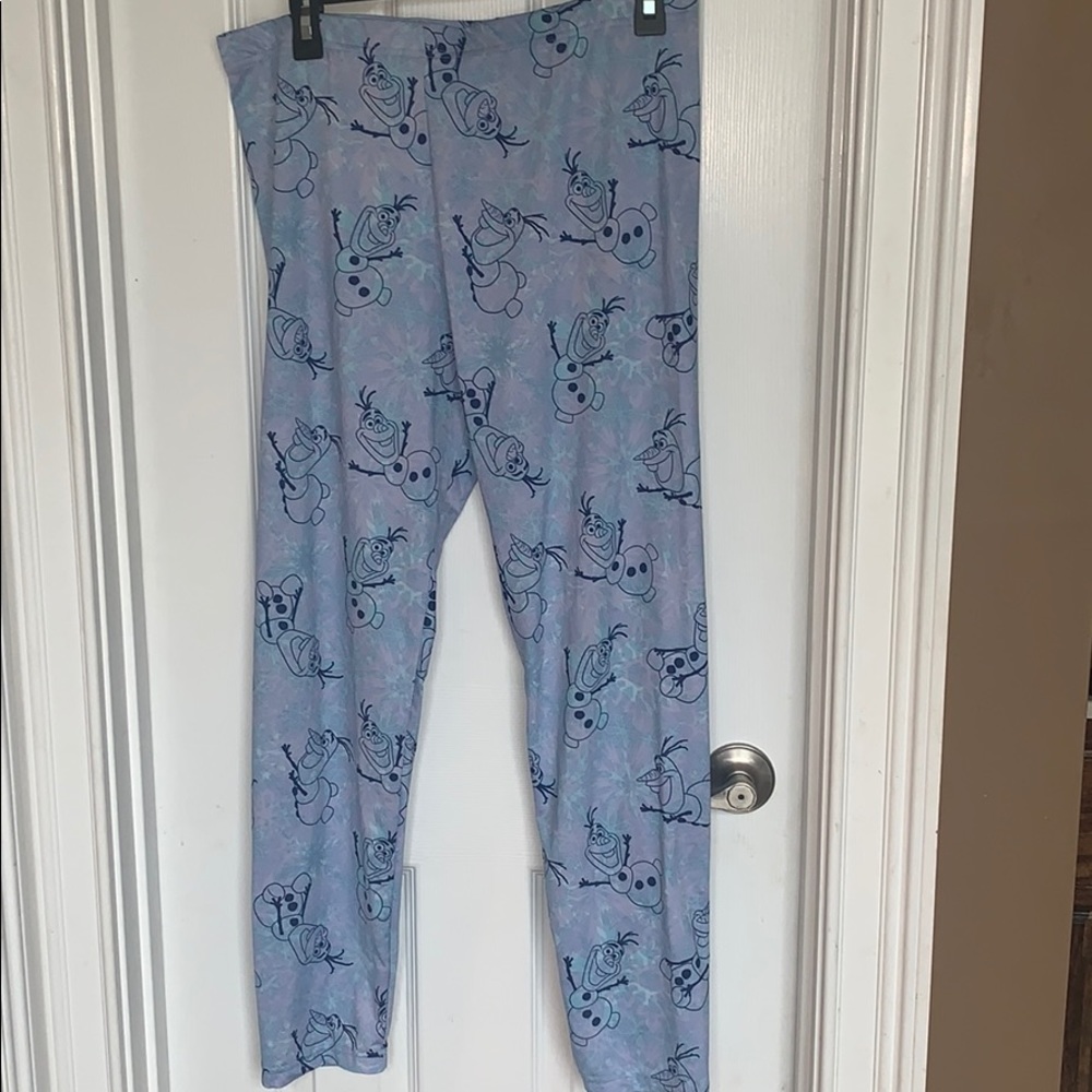 Disney Olaf Pants Leggings XL NWOT